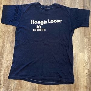 VTG Single Stitch Hanging Loose In Atlanta Tee size M